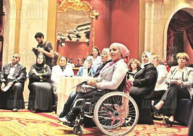 جهاد إبراهيم في مؤتمر مرشحات البرلمان 2015 - تصوير: روجيه أنيس